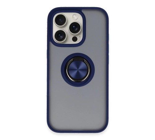 iPhone 16 Pro Kılıf Montreal Yüzüklü Silikon Kapak - Lacivert iPhone 16 Pro Kılıf Montreal Yüzüklü Silikon Kapak - Lacivert