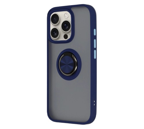 iPhone 16 Pro Kılıf Montreal Yüzüklü Silikon Kapak - Lacivert iPhone 16 Pro Kılıf Montreal Yüzüklü Silikon Kapak - Lacivert