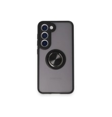Samsung Galaxy S24 FE Kılıf Montreal Yüzüklü Silikon Kapak - Siyah