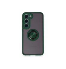 Samsung Galaxy M15 Kılıf Montreal Yüzüklü Silikon Kapak - Yeşil