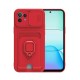 Xiaomi Mİ 11 Lite Kılıf Zuma Kartvizitli Yüzüklü Silikon - Kırmızı