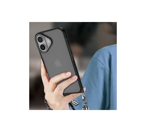 iPhone 16 Kılıf Elegant Kapak - Pudra