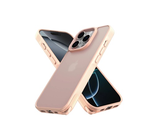 iPhone 16 Pro Max Kılıf Elegant Kapak - Pudra
