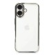 iPhone 16 Kılıf Lensli Silikon - Gümüş