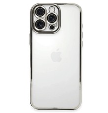 iPhone 16 Pro Kılıf Razer Lensli Silikon - Gümüş