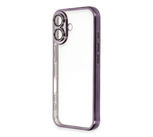 iPhone 16 Plus Kılıf Razer Lensli Silikon - Mor iPhone 16 Plus Kılıf Razer Lensli Silikon - Mor