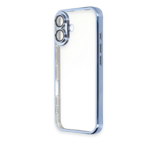 iPhone 16 Plus Kılıf Razer Lensli Silikon - Açık Mavi iPhone 16 Plus Kılıf Razer Lensli Silikon - Açık Mavi