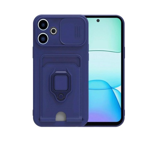 Xiaomi Redmi 13 4G Kılıf Zuma Kartvizitli Yüzüklü Silikon - Lacivert Xiaomi Redmi 13 4G Kılıf Zuma Kartvizitli Yüzüklü Silikon - Lacivert