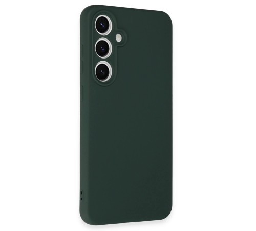 Samsung Galaxy S24 FE Kılıf Nano içi Kadife Silikon - Koyu Yeşil Samsung Galaxy S24 FE Kılıf Nano içi Kadife Silikon - Koyu Yeşil