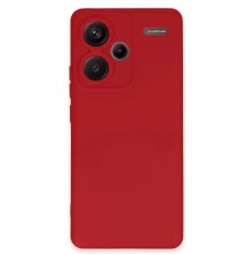 Xiaomi Redmi Note 13 Pro Plus Kılıf Nano içi Kadife Silikon - Kırmızı