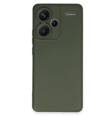 Xiaomi Redmi Note 13 Pro Plus Kılıf Nano içi Kadife Silikon - Koyu Yeşil