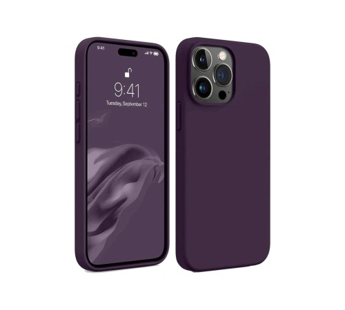 iPhone 15 Pro Max Kılıf First Silikon - Mürdüm iPhone 15 Pro Max Kılıf First Silikon - Mürdüm
