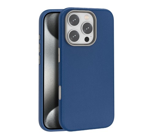 iPhone 16 Pro Wonder Deri Magsafe Kapak - Lacivert iPhone 16 Pro Wonder Deri Magsafe Kapak - Lacivert
