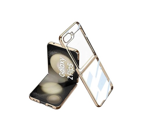 Samsung Galaxy Z Flip 5 Kılıf Fold Element Kapak - Gold Samsung Galaxy Z Flip 5 Kılıf Fold Element Kapak - Gold