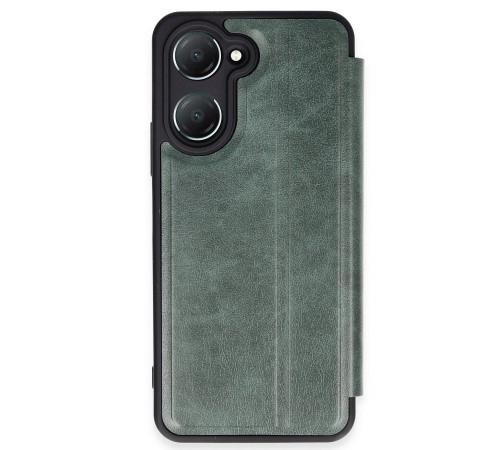 Vivo Y18 Kılıf Flip Cover - Koyu Yeşil