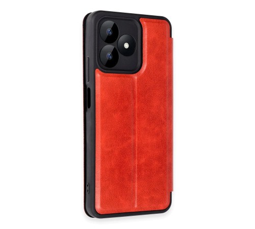 Realme Note 50 4G Kılıf Flip Cover - Kırmızı