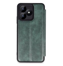 Realme Note 50 4G Kılıf Flip Cover - Koyu Yeşil