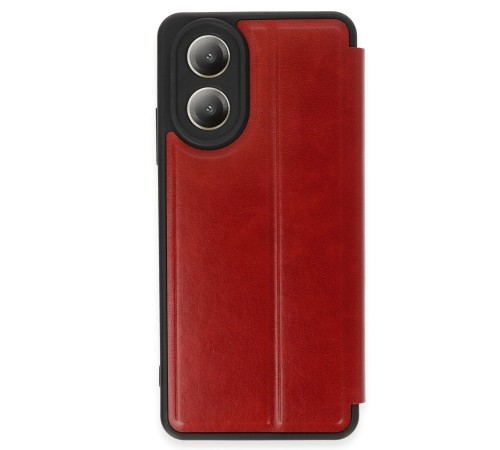 Oppo A38 Kılıf Flip Cover - Kırmızı