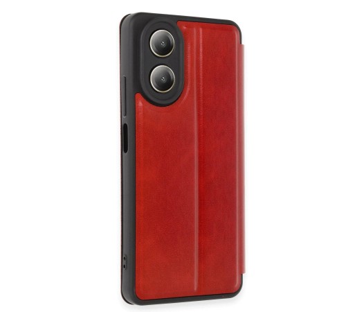 Oppo A38 Kılıf Flip Cover - Kırmızı