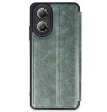 Oppo A38 Kılıf Flip Cover - Koyu Yeşil