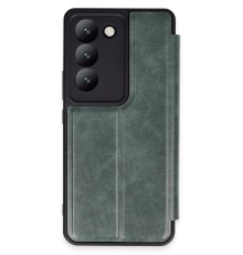 Vivo V30 Lite 4G Kılıf Flip Cover - Koyu Yeşil