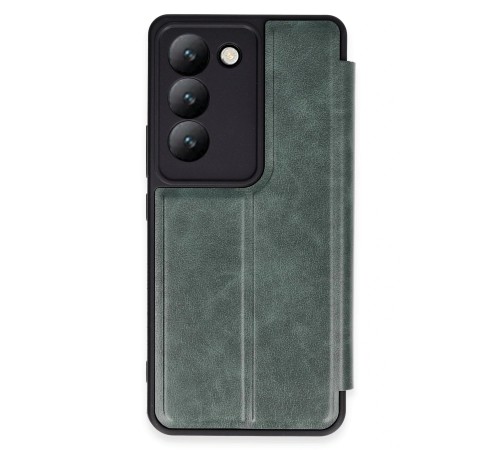 Vivo V30 Lite 4G Kılıf Flip Cover - Koyu Yeşil