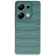 Xiaomi Redmi Note 13 Pro 4G Kılıf Bibercas Silikon Kapak - Koyu Yeşil