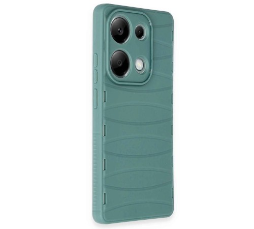 Xiaomi Redmi Note 13 Pro 4G Kılıf Bibercas Silikon Kapak - Koyu Yeşil