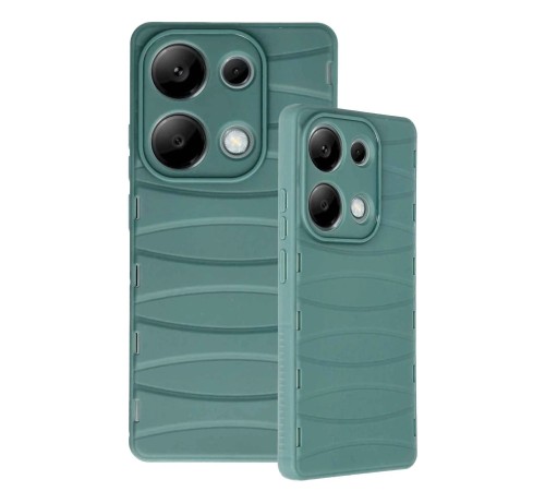 Xiaomi Redmi Note 13 Pro 4G Kılıf Bibercas Silikon Kapak - Koyu Yeşil
