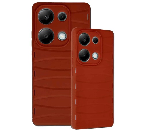 Xiaomi Redmi Note 13 Pro 4G Kılıf Bibercas Silikon Kapak - Kırmızı