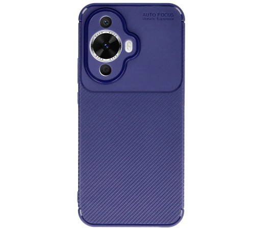 Huawei Nova 12S Kılıf Auto Focus Karbon Kapak - Lacivert Huawei Nova 12S Kılıf Auto Focus Karbon Kapak - Lacivert