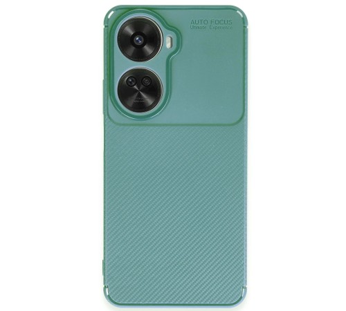 Huawei Nova 12 SE Kılıf Auto Focus Karbon Kapak - Koyu Yeşil