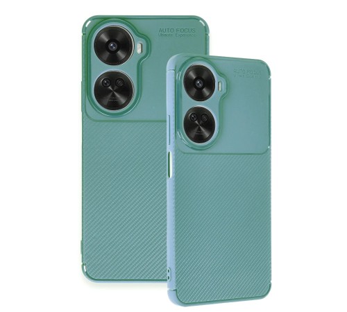 Huawei Nova 12 SE Kılıf Auto Focus Karbon Kapak - Koyu Yeşil