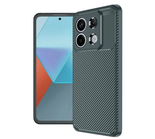 Xiaomi Redmi Note 13 Pro 4G Kılıf Auto Focus Karbon Kapak - Koyu Yeşil Xiaomi Redmi Note 13 Pro 4G Kılıf Auto Focus Karbon Kapak - Koyu Yeşil