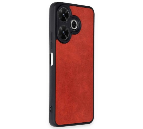 Xiaomi Redmi 13 4G Kılıf Aras Deri Kapak - Kırmızı Xiaomi Redmi 13 4G Kılıf Aras Deri Kapak - Kırmızı