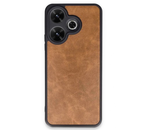 Xiaomi Redmi 13 4G Kılıf Aras Deri Kapak - Taba Xiaomi Redmi 13 4G Kılıf Aras Deri Kapak - Taba