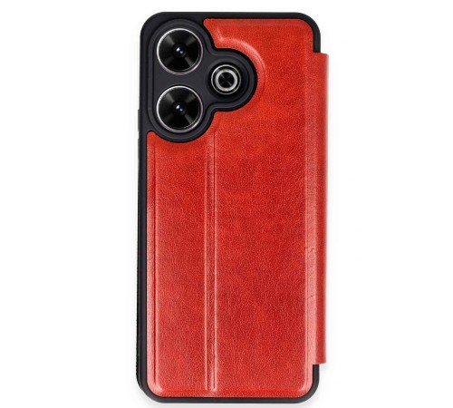 Xiaomi Redmi 13 4G Kılıf Flip Cover - Kırmızı