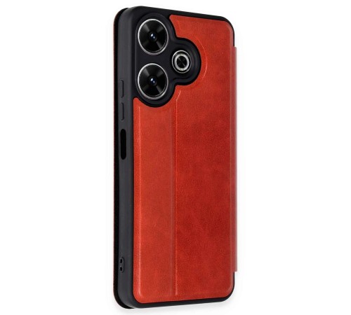 Xiaomi Redmi 13 4G Kılıf Flip Cover - Kırmızı
