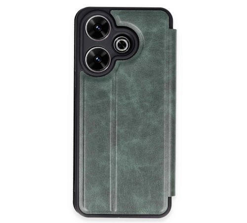 Xiaomi Redmi 13 4G Kılıf Flip Cover - Koyu Yeşil