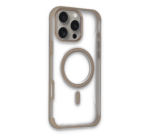 iPhone 16 Pro Hilton Magsafe Kapak - Gold iPhone 16 Pro Hilton Magsafe Kapak - Gold