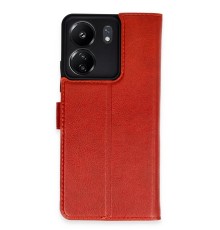 Xiaomi Redmi 13C Kılıf Trend S Plus Kapaklı Kılıf - Kırmızı