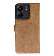 Xiaomi Redmi 13C Kılıf Trend S Plus Kapaklı Kılıf - Taba