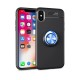 iPhone XS Max Kılıf Range Yüzüklü Silikon - Siyah-Mavi