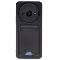 Xiaomi Redmi A3 4G Kılıf Kelvin Kartvizitli Silikon - Siyah