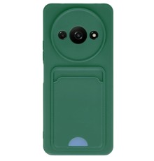 Xiaomi Redmi A3 4G Kılıf Kelvin Kartvizitli Silikon - Koyu Yeşil