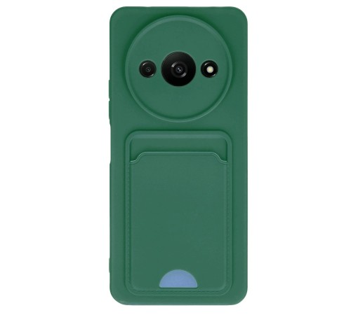 Xiaomi Redmi A3 4G Kılıf Kelvin Kartvizitli Silikon - Koyu Yeşil Xiaomi Redmi A3 4G Kılıf Kelvin Kartvizitli Silikon - Koyu Yeşil