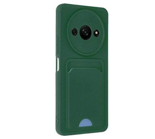 Xiaomi Redmi A3 4G Kılıf Kelvin Kartvizitli Silikon - Koyu Yeşil Xiaomi Redmi A3 4G Kılıf Kelvin Kartvizitli Silikon - Koyu Yeşil