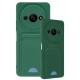 Xiaomi Redmi A3 4G Kılıf Kelvin Kartvizitli Silikon - Koyu Yeşil
