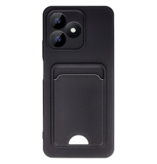 Realme Note 50 4G Kılıf Kelvin Kartvizitli Silikon - Siyah