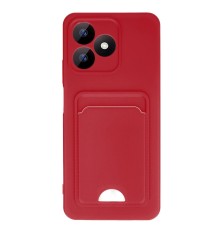 Realme Note 50 4G Kılıf Kelvin Kartvizitli Silikon - Kırmızı